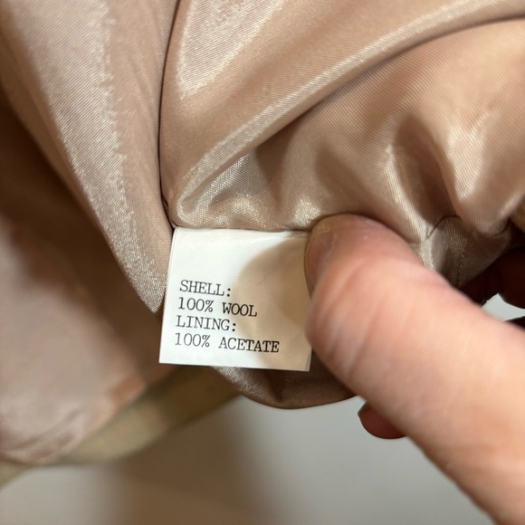 THEME Sz L 100% Wool Classic Lapel Slim Fit Pockets Lined Shoulder Pads Blazer - Picture 8 of 9